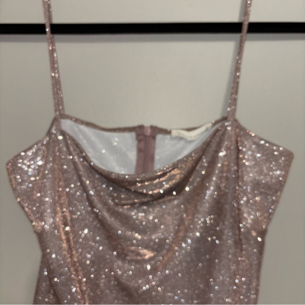 Sparkling Pink Sequin mini Dress